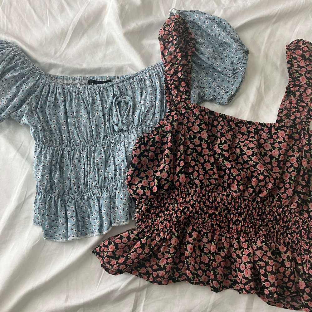 floral crop tops
